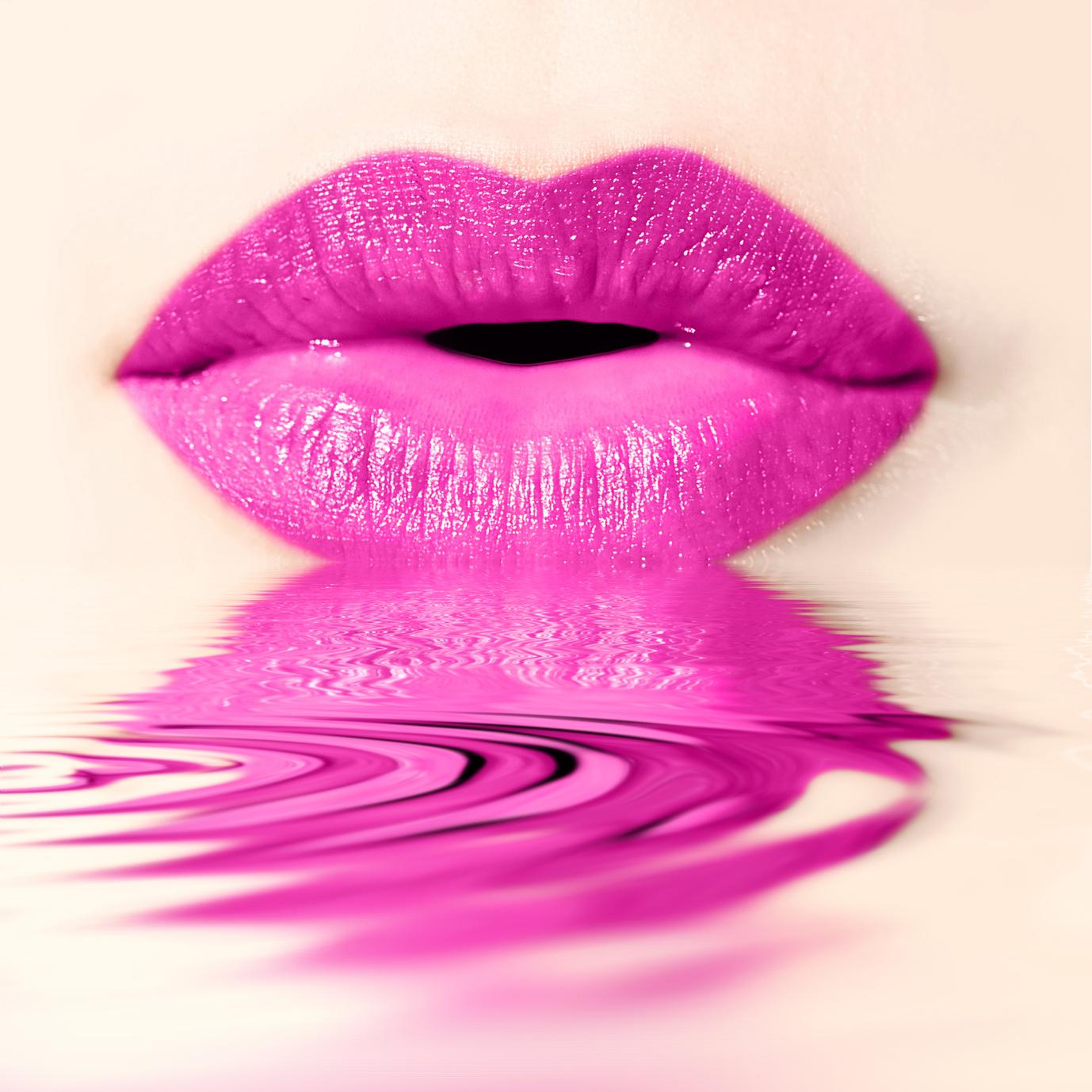 1378x1378 Pink Lips Wallpaper (1378x1378)