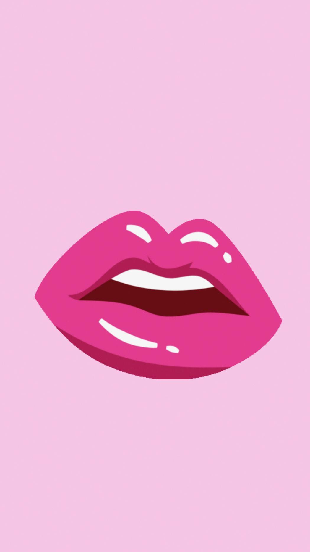 1049x1865 Pink Lips Wallpaper 2020