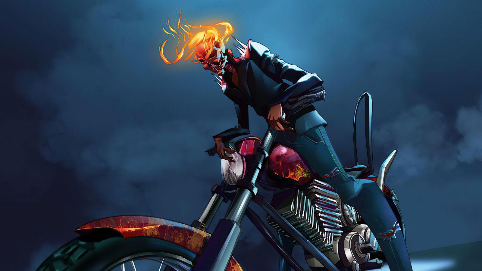 1600x900 Ghost Rider Cool Illustration 1600x900 Resolution Wallpaper, HD Superheroes 4K Wallpaper, Image, Photo and Background