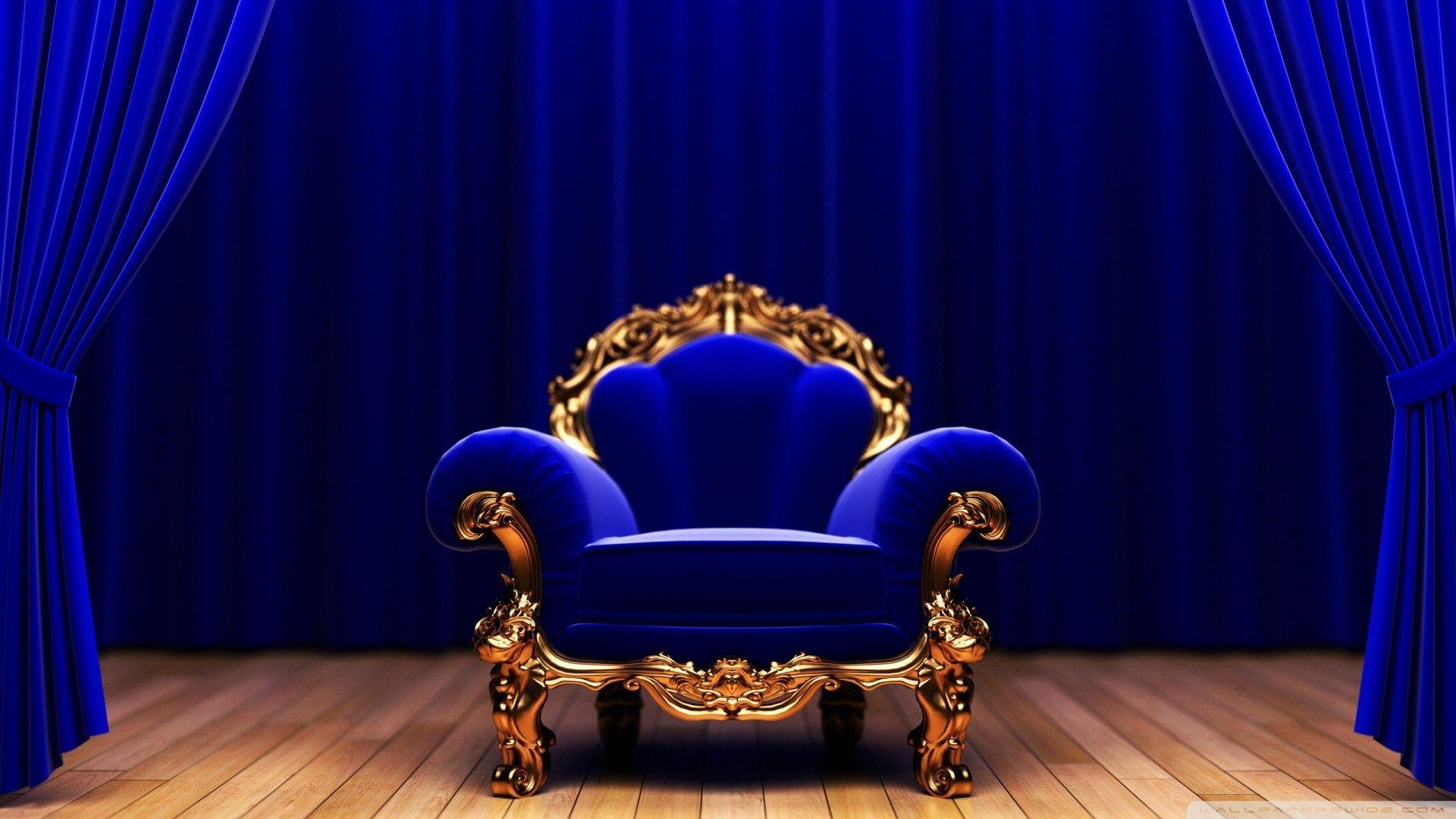 Ghế ngai vàng được thiết kế độc đáo với chi tiết tinh tế là điểm nhấn của màn hình. Chính sự trang trọng và lịch thiệp của phòng khách hoàng gia đưa bạn bước vào thế giới của Nhà vua/Hoàng đế.