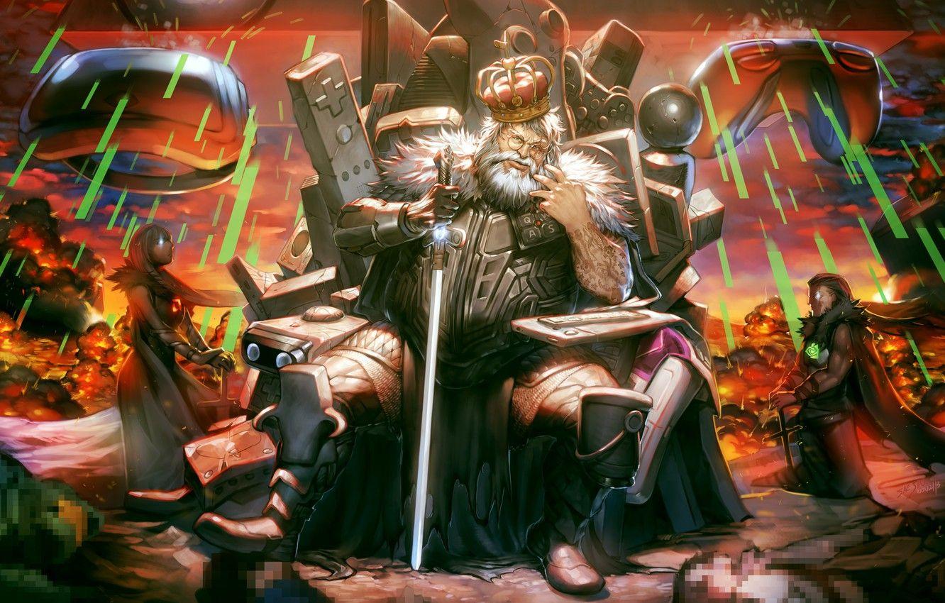 1332x850 Wallpaper the game, king, art, the throne, king, the Emperor image for desktop, section фантастика
