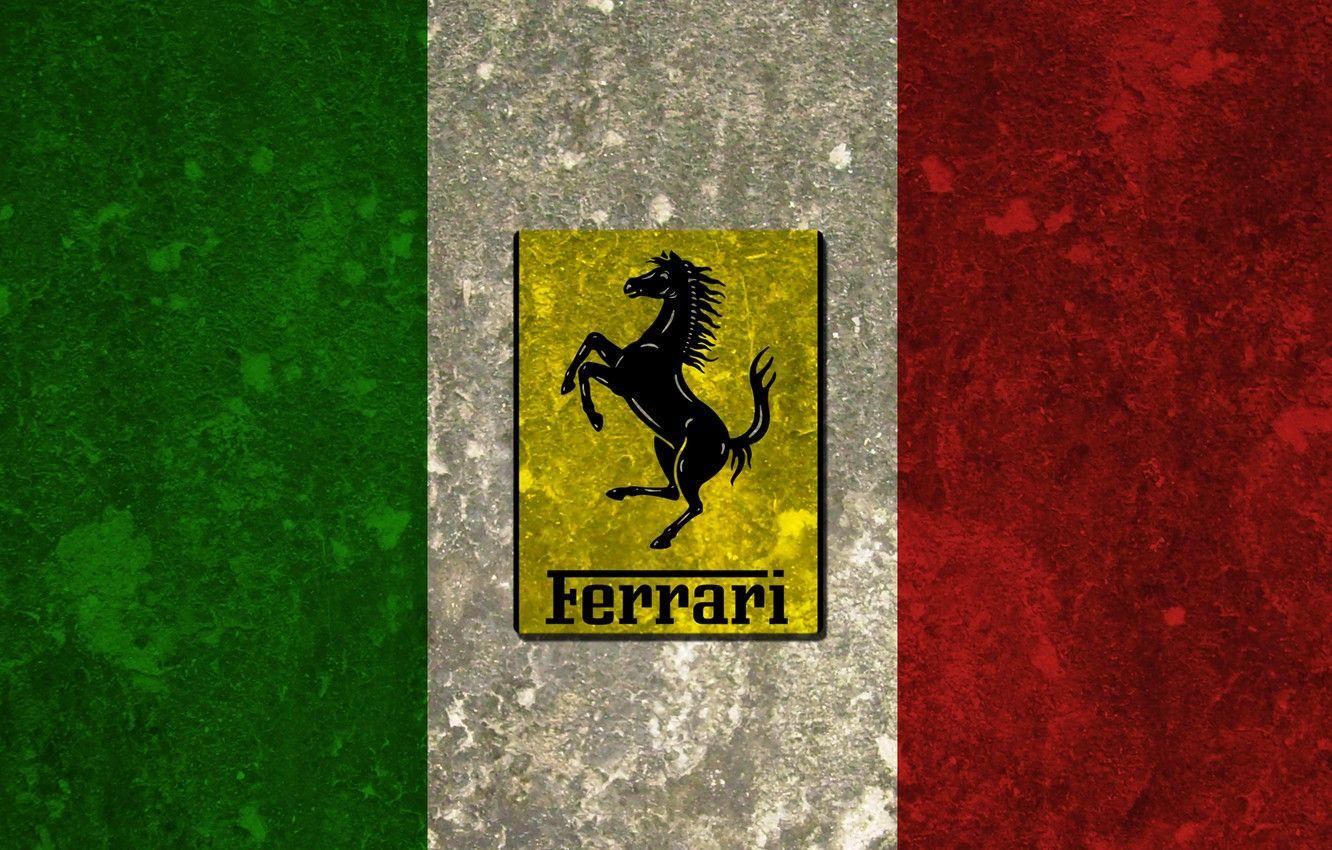 1332x850 Wallpaper flag, ferrari, Ferrari, italia, Italy, prancing horse image for desktop, section текстуры