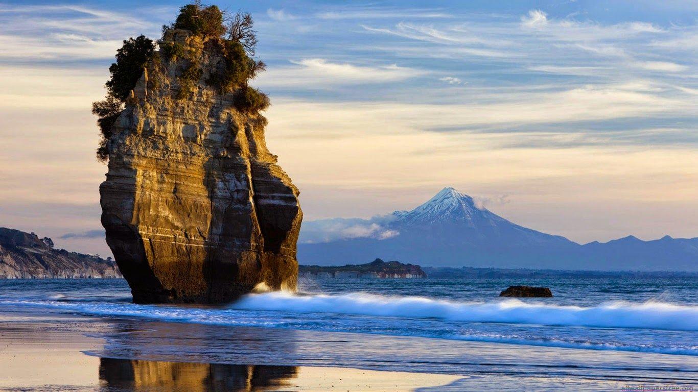 1366x768 WallpaperXplore. Free HD Desktop Wallpaper: Rock Stone in Beach Wide Wallpaper