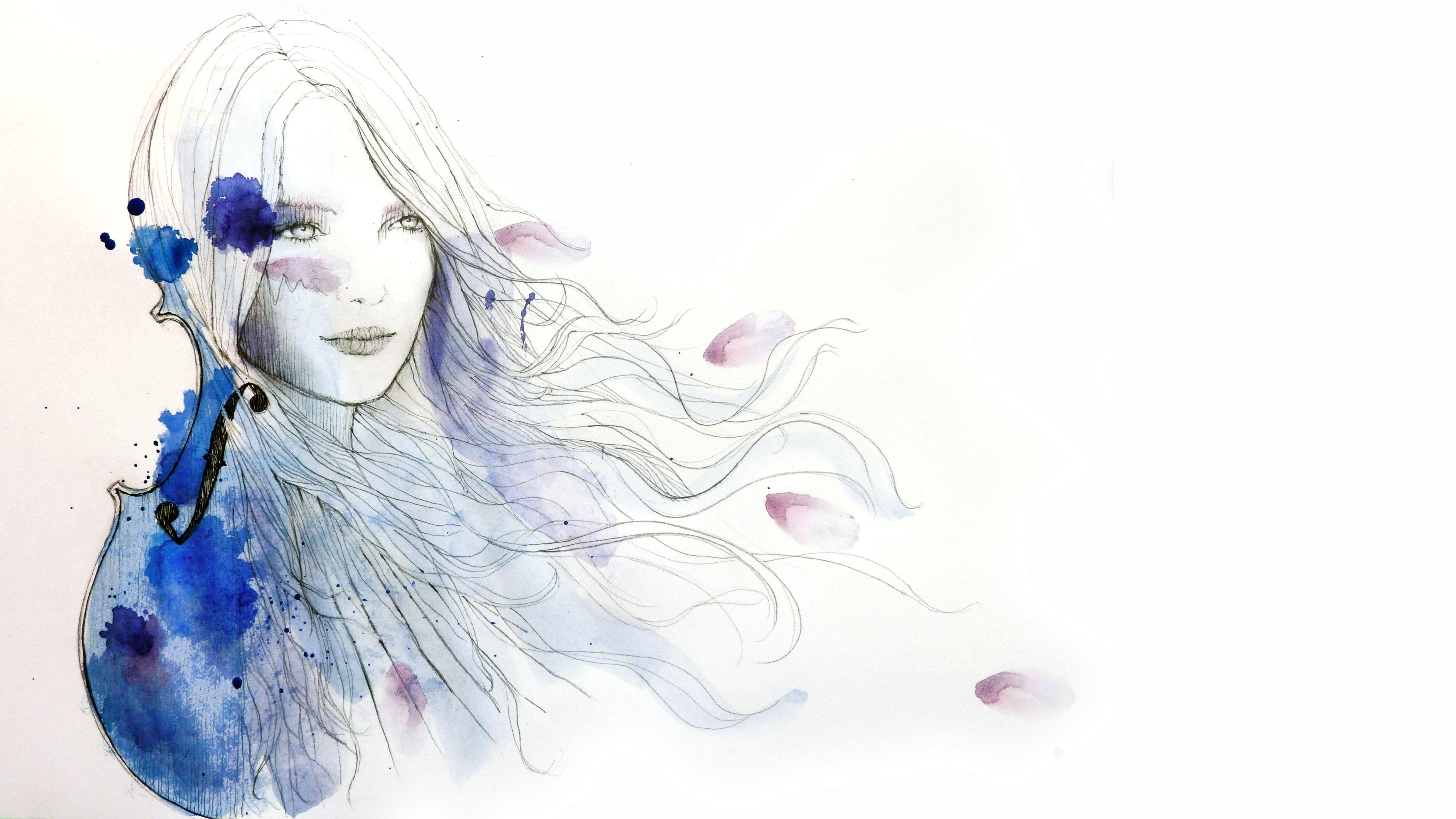 5232x2944 Girl Drawing HD Image 06909