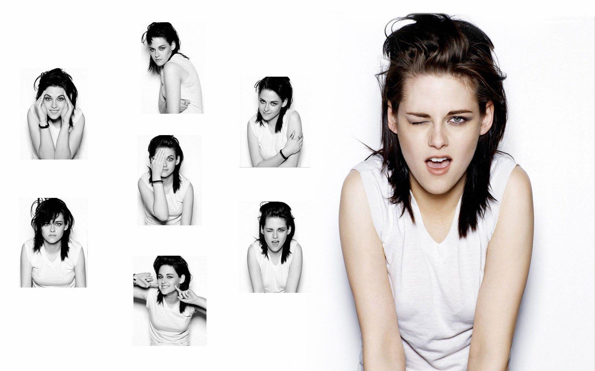 1920x1200 Beautiful Hollywood Actress Kristen Stewart with Funny Face