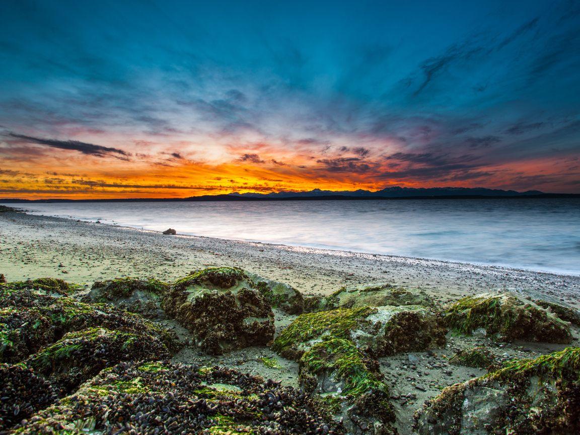 1152x864 Alki Beach in West Seattle, Washington, USA Desktop wallpaper 1152x864