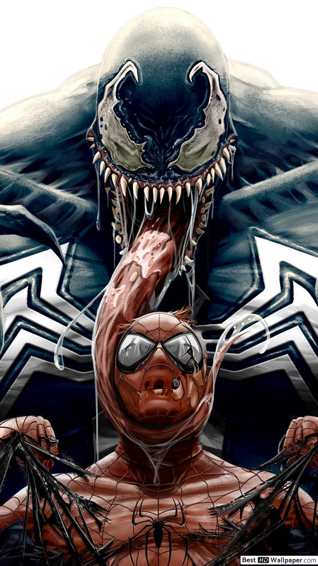1080x1920 Marvel Venom Vs Spiderman HD wallpaper download