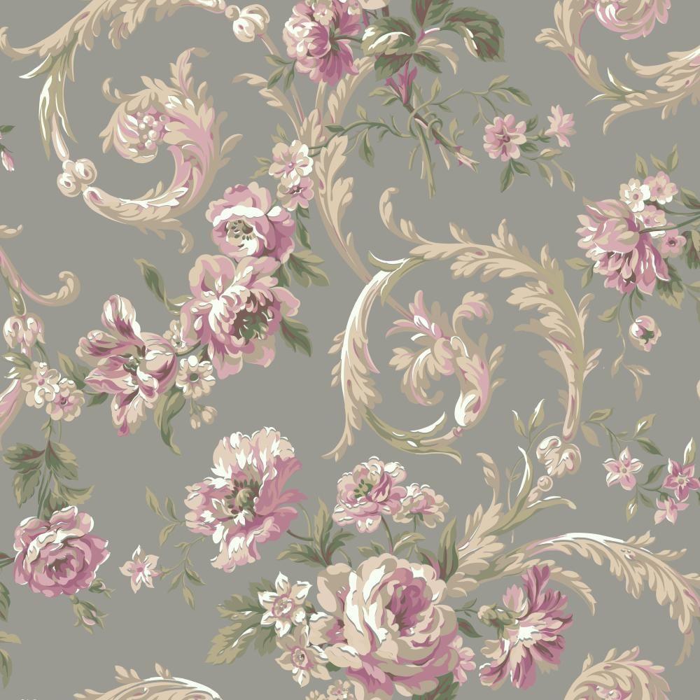 Rose Gold Floral Wallpaper