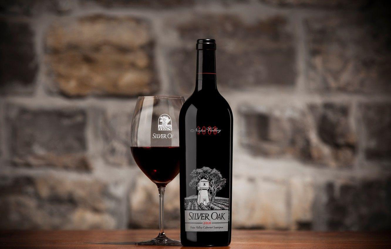 1332x850 Wallpaper wine, bottle, wine glass, red wine, Silver Oak, Napa Valley, Cabernet Sauvignon image for desktop, section еда