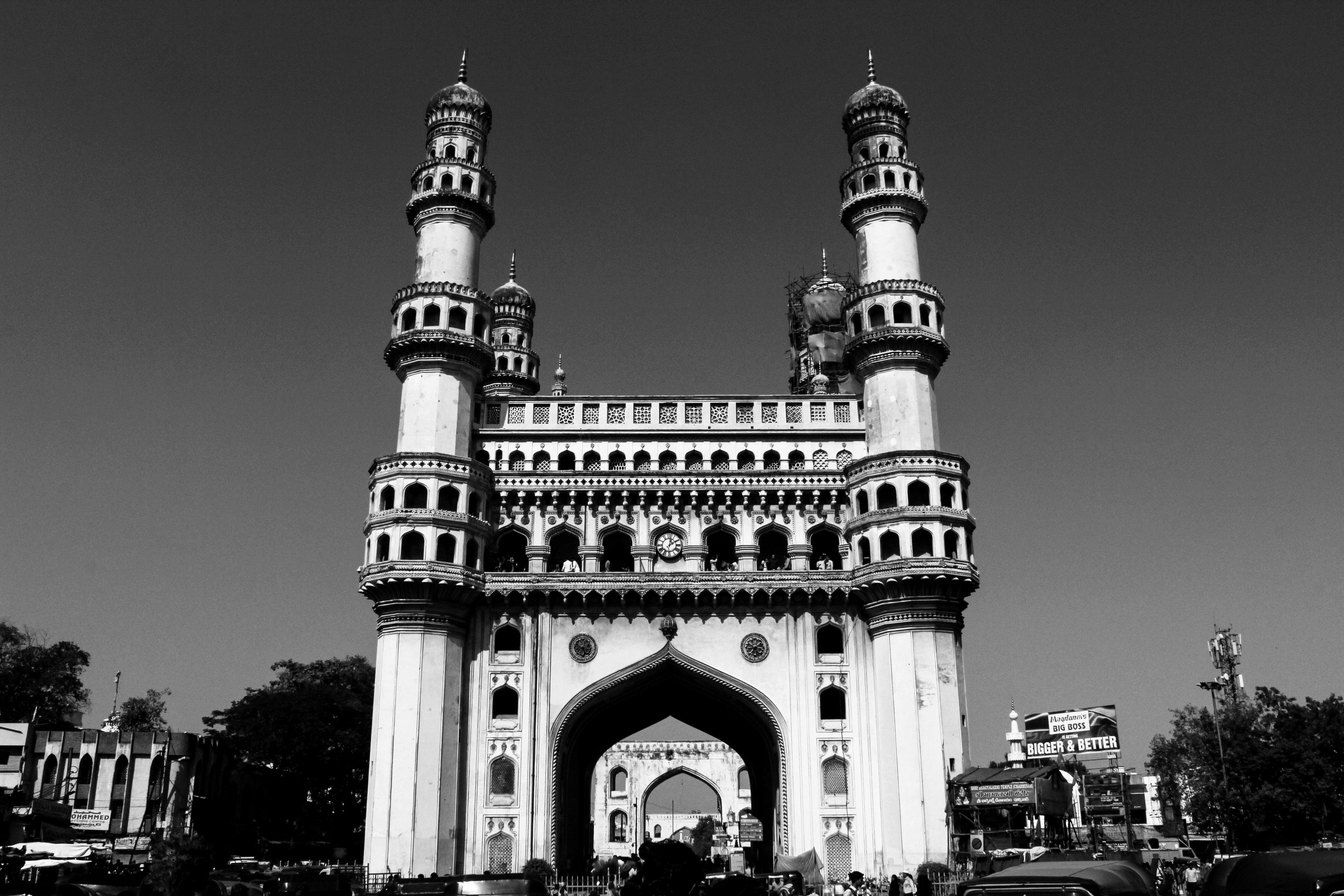 5184x3456 Charminar Image Black White