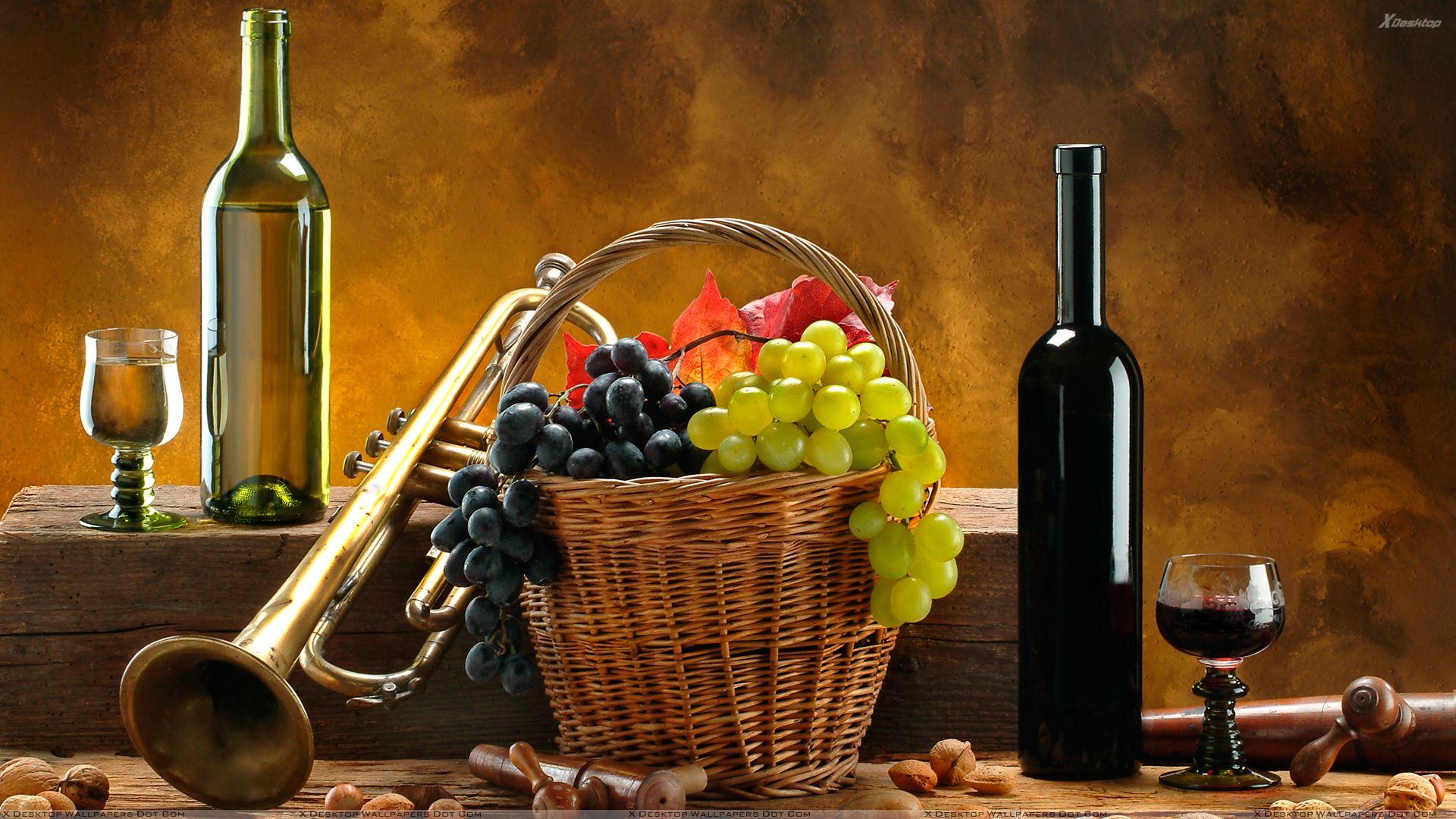 1920x1080 Download Wallpaper Wine, Bottle, Wine glass, Candle Sony 1920x1080