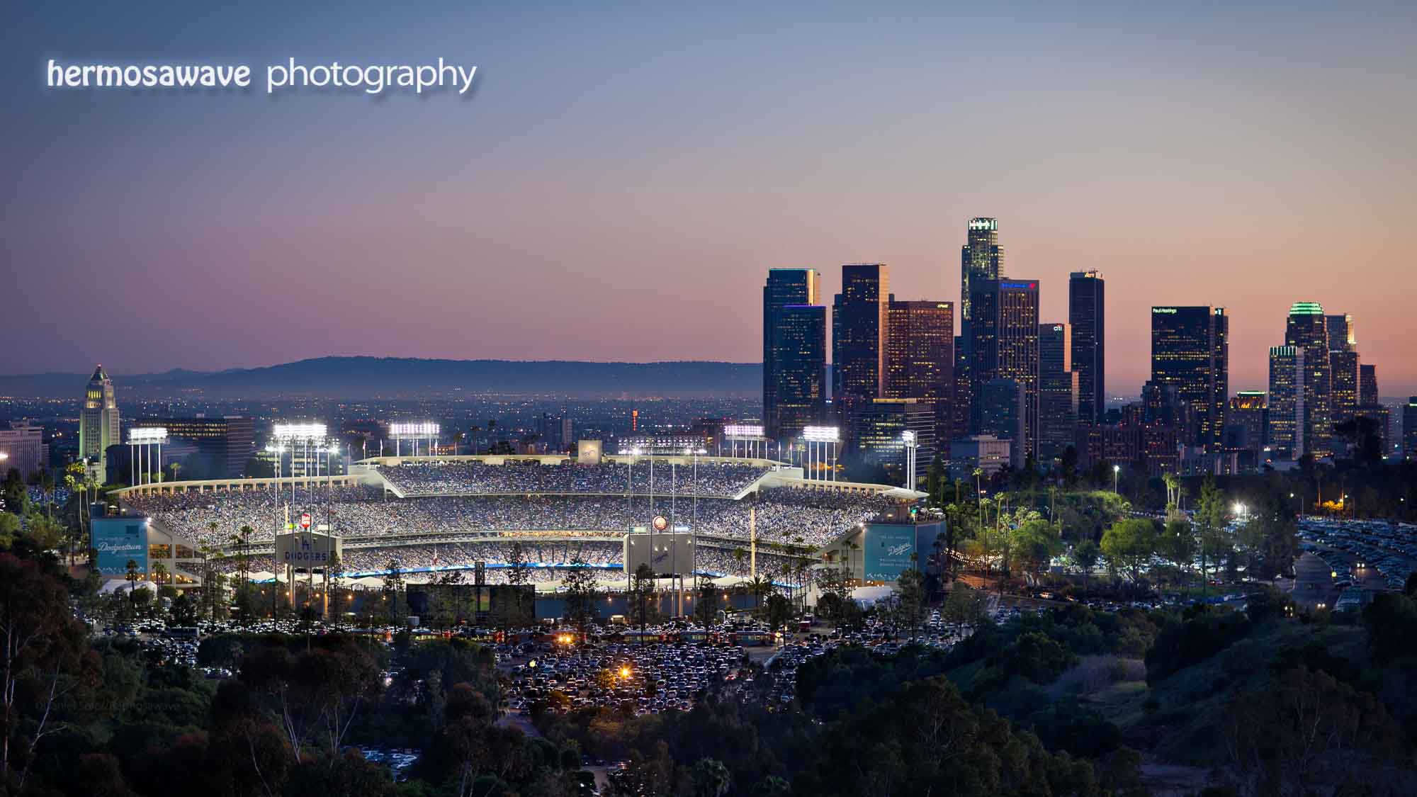 Download Experience the thrill at Dodger Stadium! Wallpaper