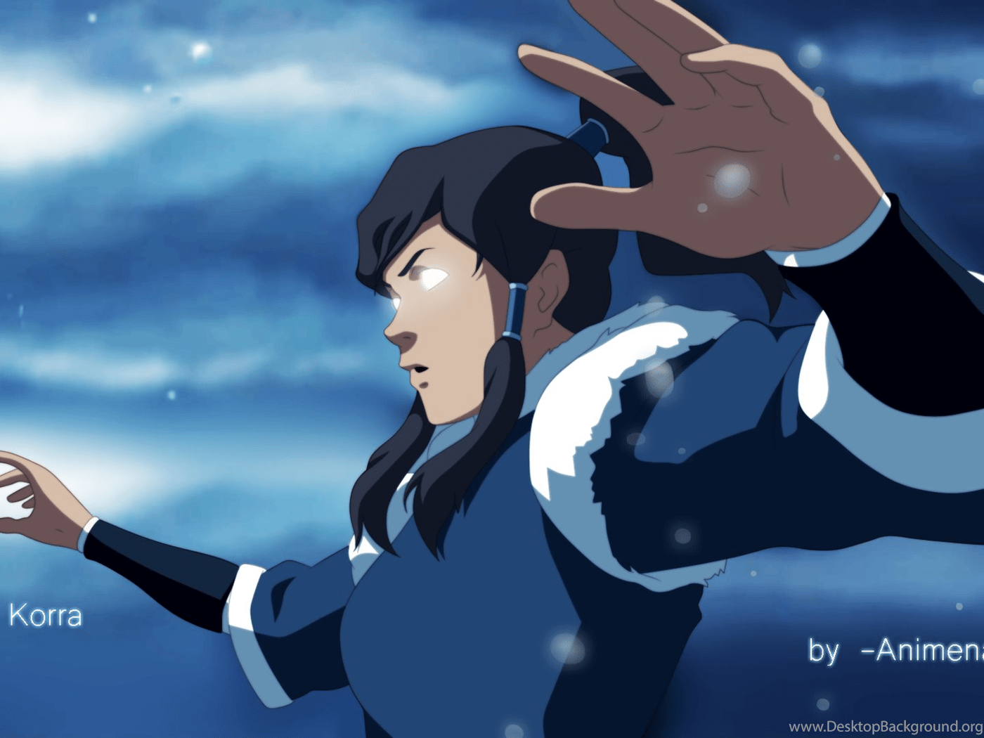 1400x1050 Korra In Avatar State Color By IFeerGirl Desktop Background