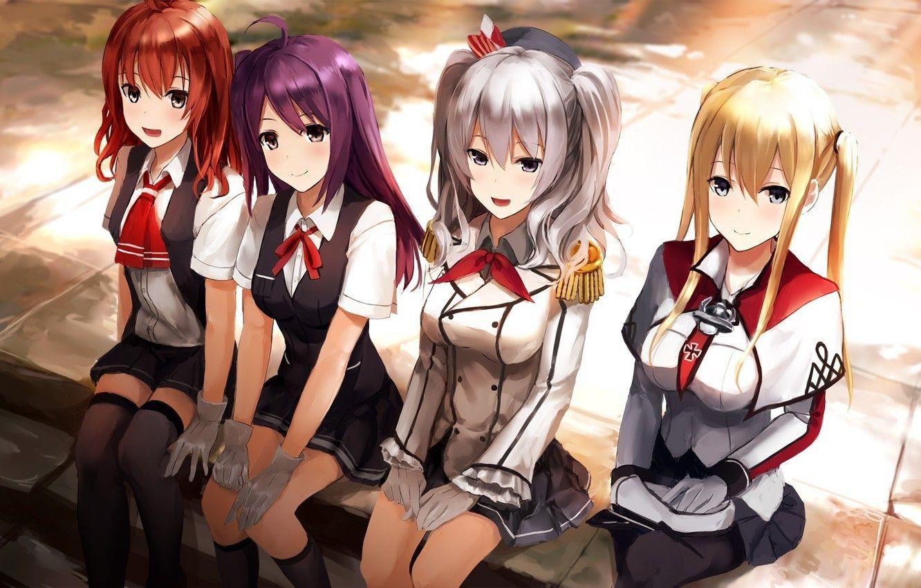 1332x850 Wallpaper kawaii, girl, anime, pretty, manga, bishojo, seifuku, student, japonese image for desktop, section прочее