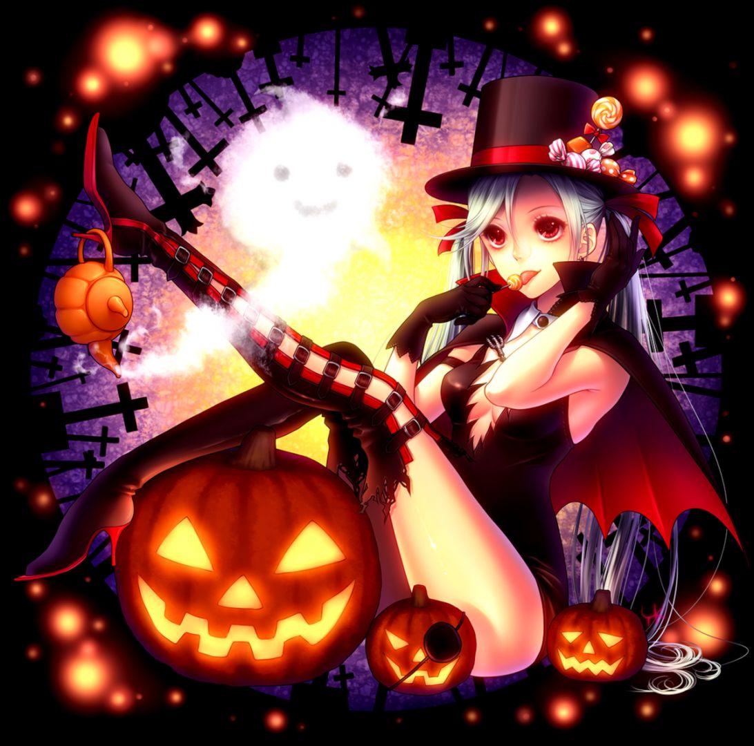 1092x1080 Free download Anime Halloween Girl Trick Or Treat Wallpaper Style [1092x1080] for your Desktop, Mobile & Tablet. Explore Halloween Anime Girls Wallpaper. Halloween Anime Wallpaper, Anime Halloween Wallpaper
