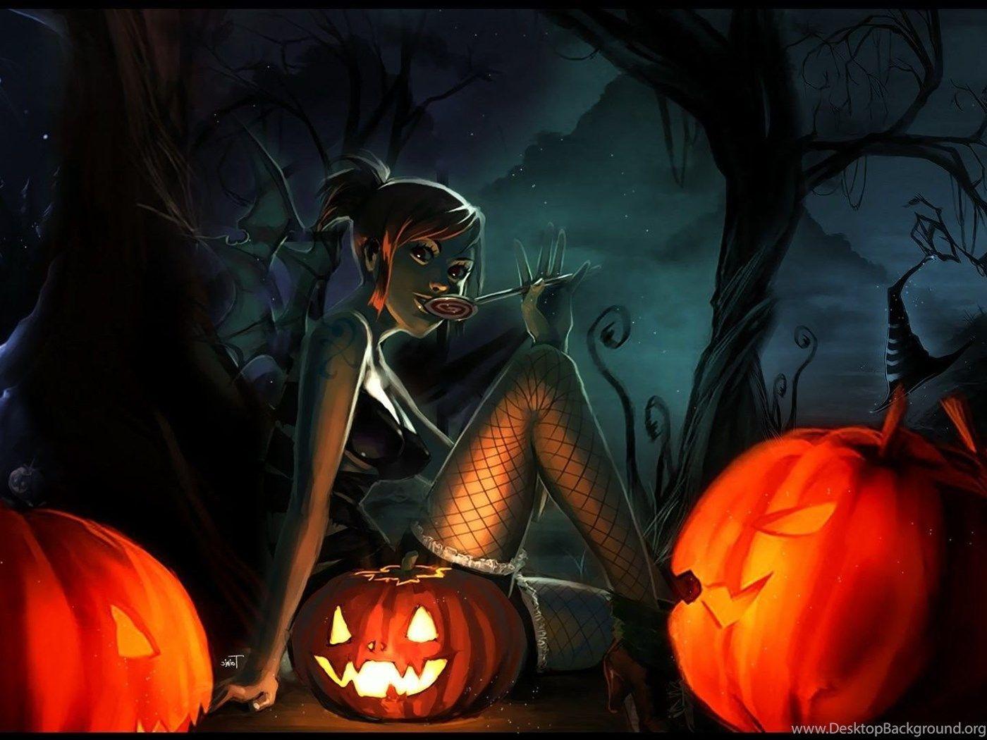 1400x1050 Anime Girls, Halloween, One Piece, Nami Wallpaper HD Desktop Background