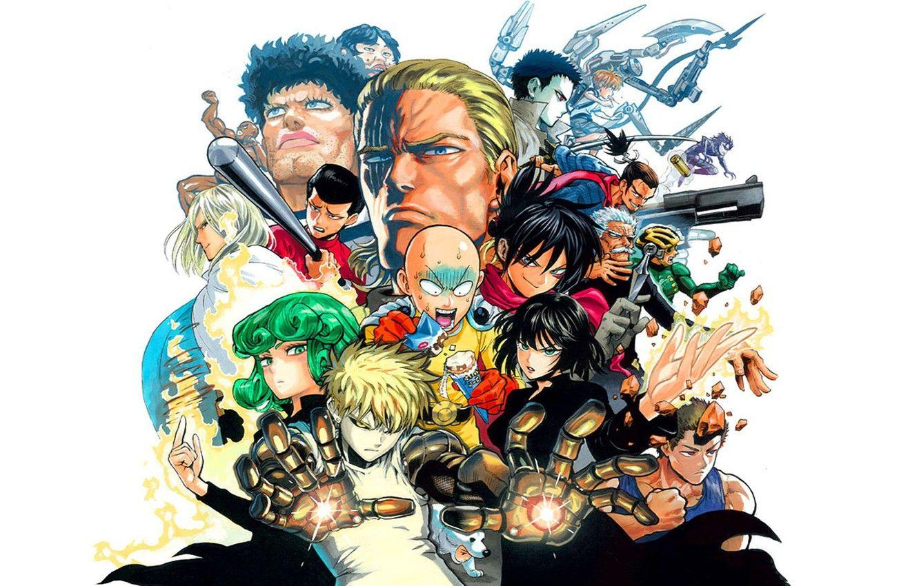 1332x850 Wallpaper anime, man, hero, asian, manga, japanese, oriental, asiatic, powerful, strong, muscular, yuusha, One Punch Man, OPM image for desktop, section сёдзё