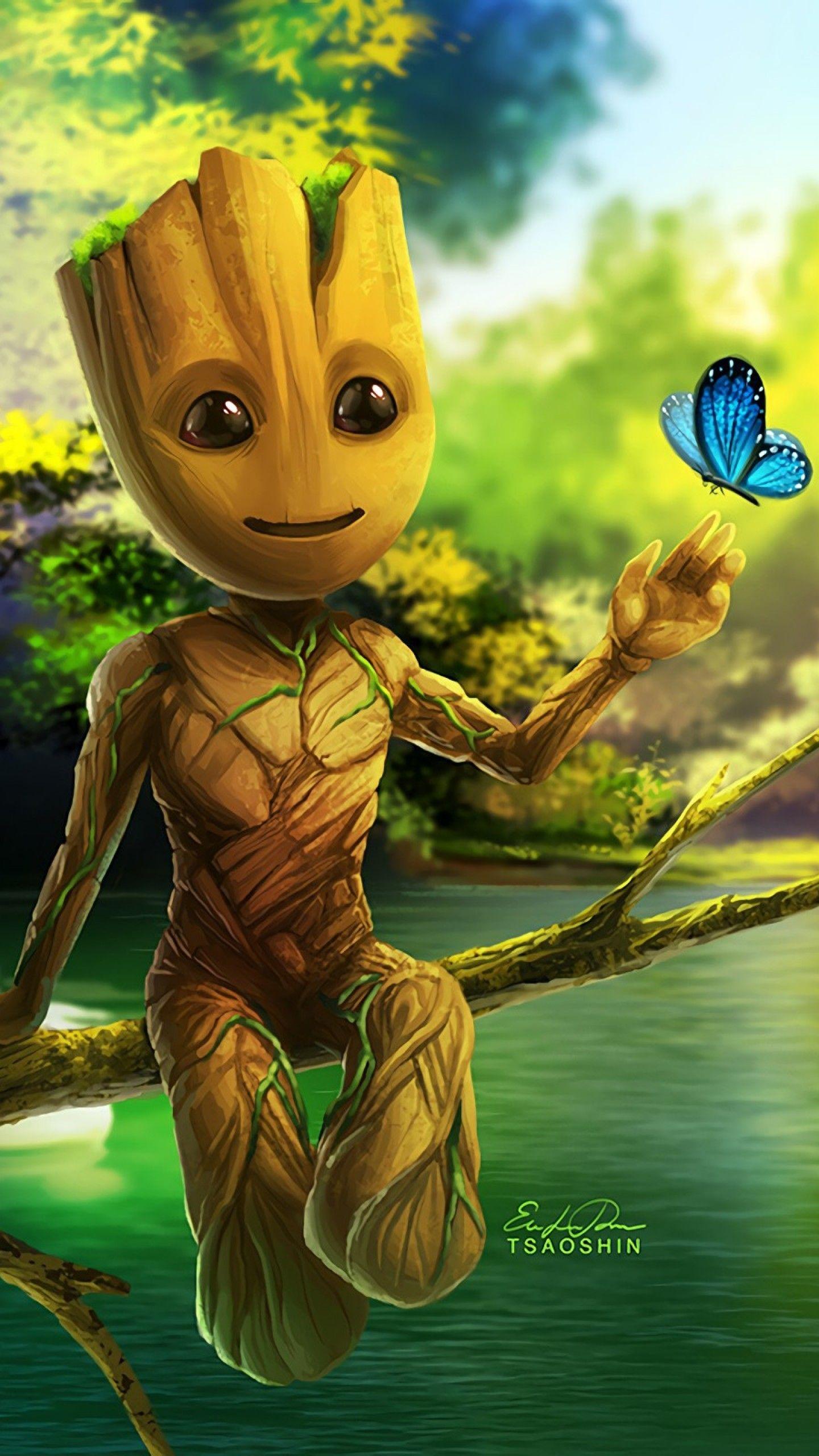 1440x2560 baby groot wallpaper 49