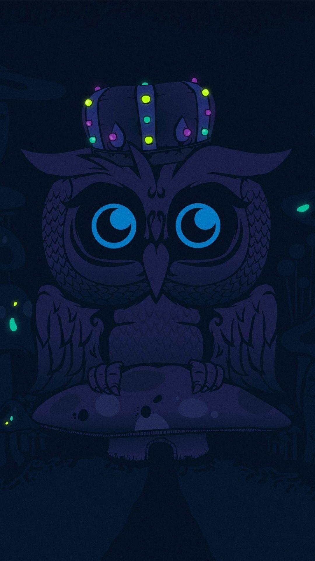 1080x1920 HD Cute Owl Wallpaper for Android