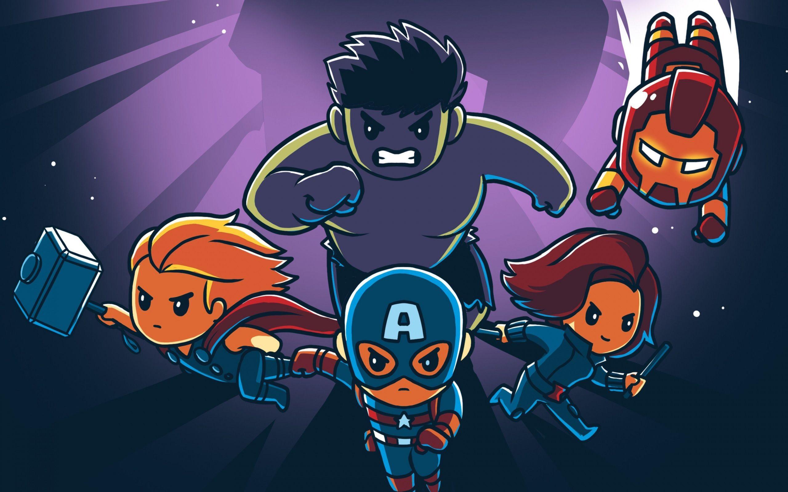 2560x1600 Wallpaper 4k Little Avengers 4k Wallpaper, Artwork Wallpaper, Avengers Wallpaper, Black Widow Wallpaper, Captain America Wallpaper, Digital Art Wallpaper, Hd Wallpaper, Hulk Wallpaper, Iron Man Wallpaper, Superheroes Wallpaper, Thor Wallpaper