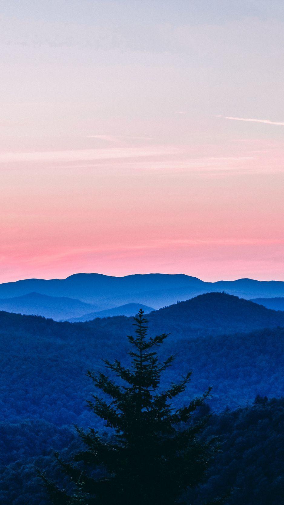 938x1668 Download Wallpaper 938x1668 Mountains, Trees, Sky, Vermont, United States Iphone 8 7 6s 6 For Parallax HD Background