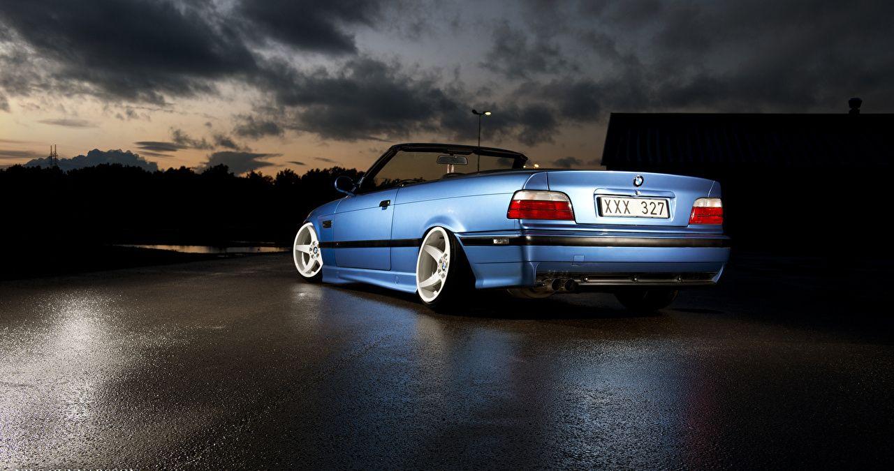 1280x675 Photo BMW e36 m3 stance Cabriolet Light Blue Cars