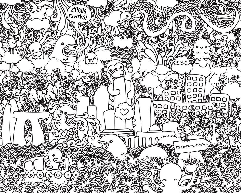 1000x800 coloring book Fantastic Flower Pattern For Anti Stressoring Pages Doodle Art Flowers Hand Drawn Design Alley Incredible Doodle Art. Famous Art Coloring Sheets. Doodle Art Alley Summer