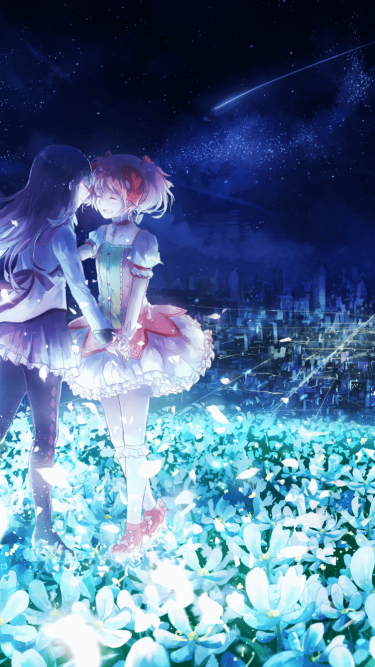 750x1334 Download 750x1334 Puella Magi Madoka Magica, Homura Akemi, Madoka Kaname Wallpaper for iPhone iPhone 6