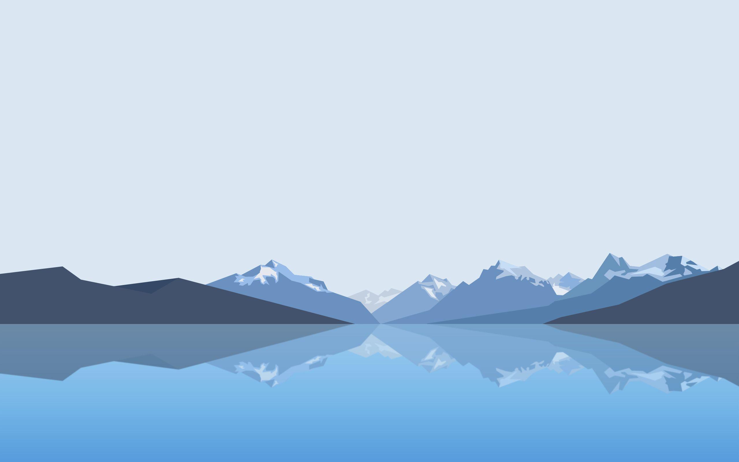 2560x1600 Minimalistic Mountains