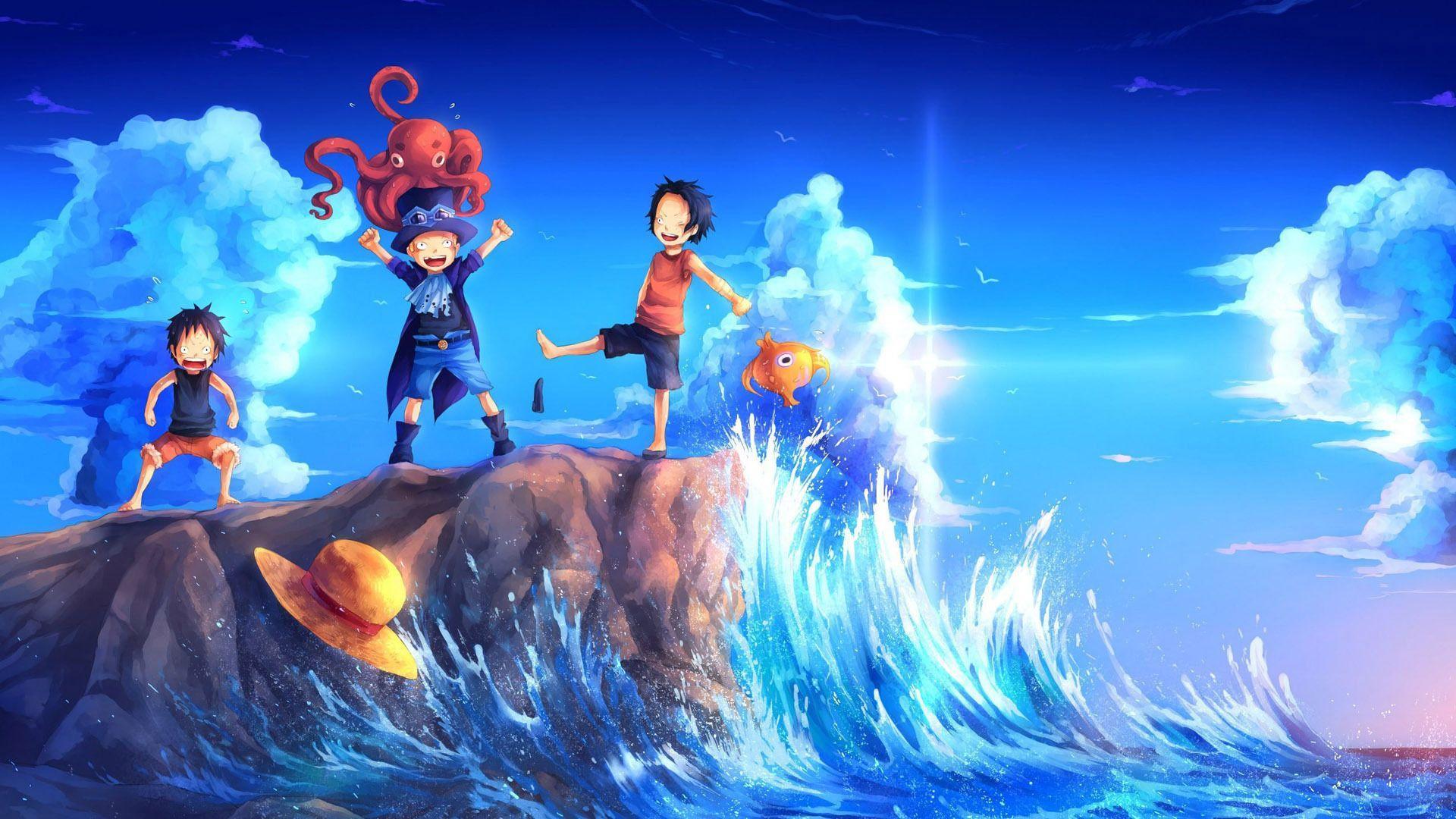 1920x1080 Hình nền máy tính thẩm mỹ One Piece