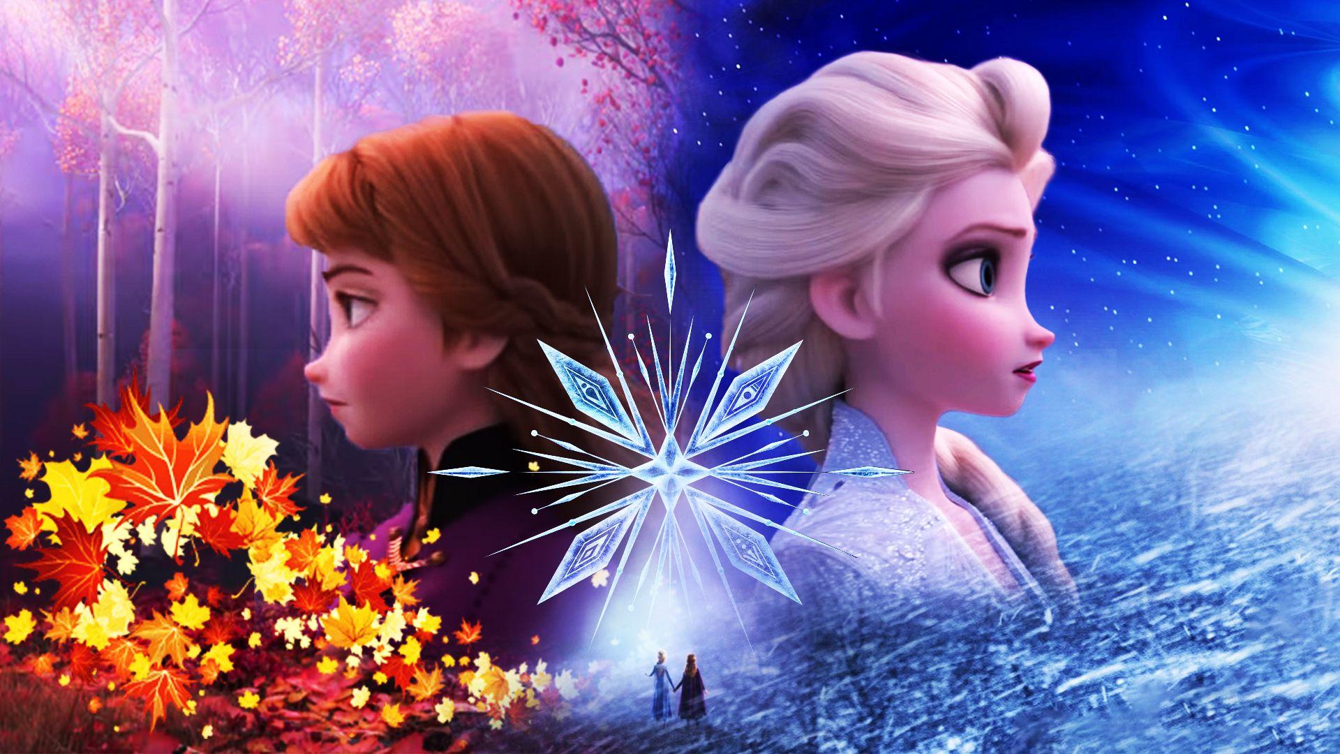1920x1080 Hai chị em Anna và Elsa đáng yêu trong phim Frozen