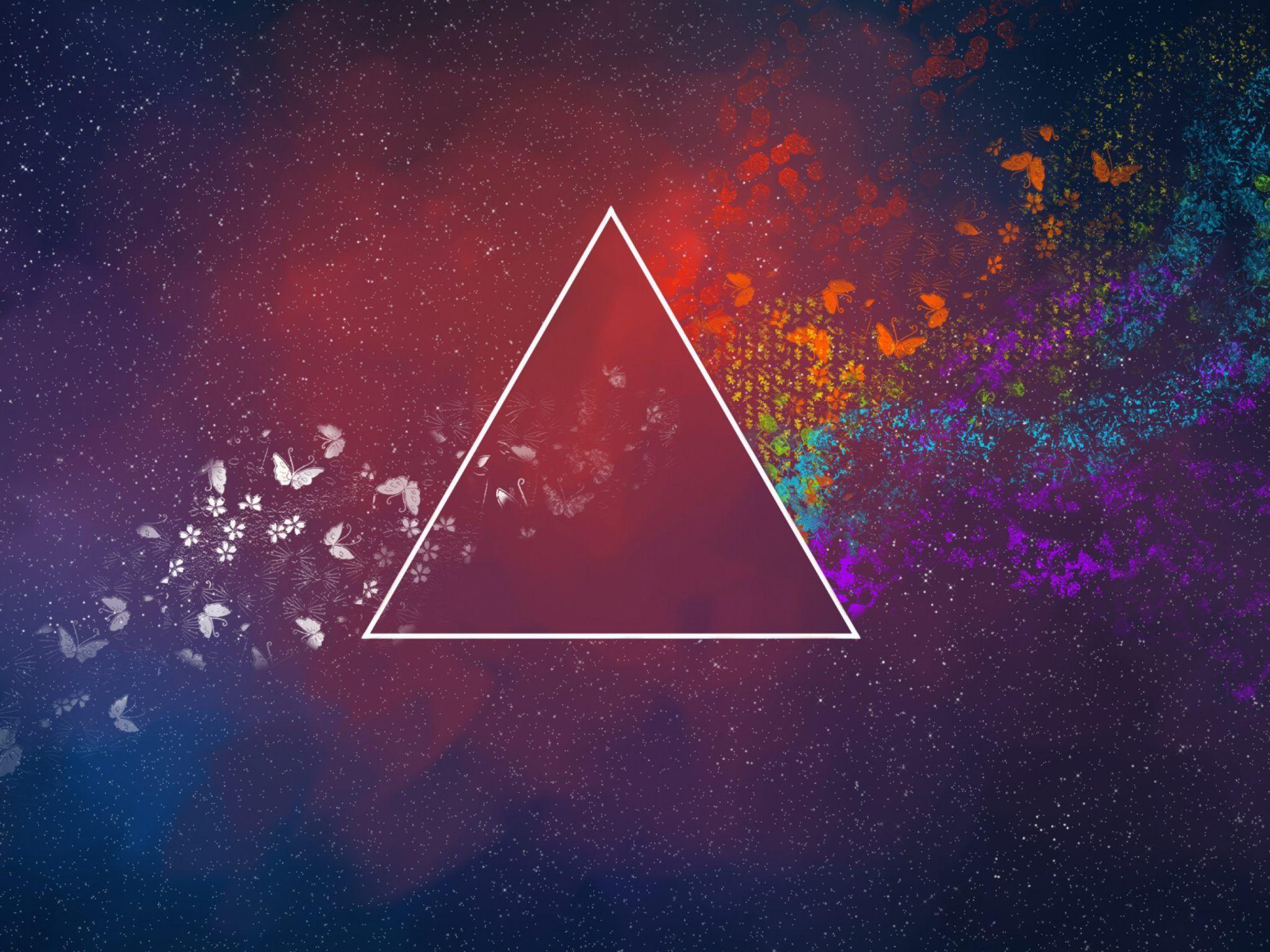 2048x1536 Hdwallpaper87.com Abstract triangle with butterflys Desktop Wallpaper. Free Abstract triangle with butterflys Phone Background Image