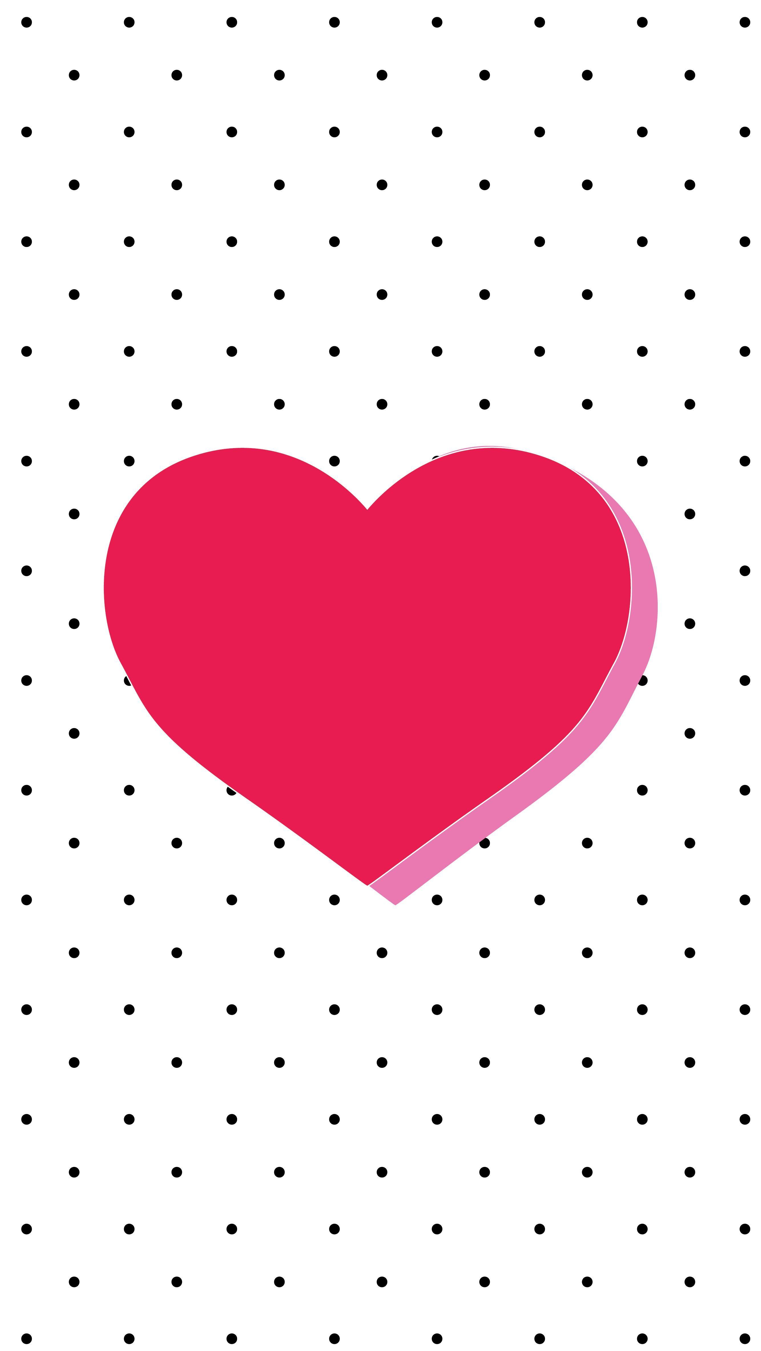2667x4733 Black white dots spots pink heart iphone wallpaper phone background lock screen. Heart iphone wallpaper, Valentines wallpaper, iPhone wallpaper