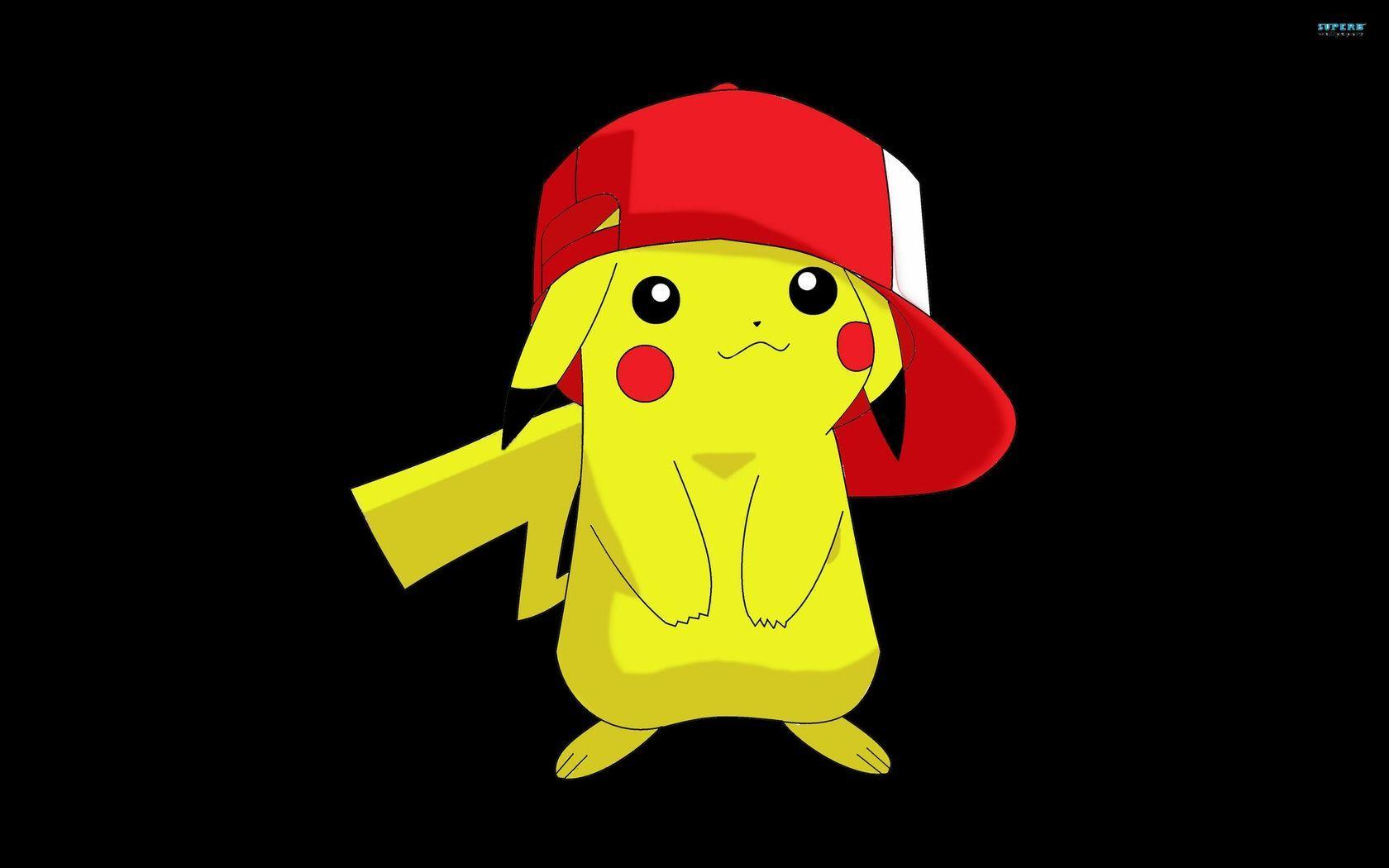 1680x1050 Cute Pikachu Wallpaper HD With Ash Hat Wallpaper & Background Download