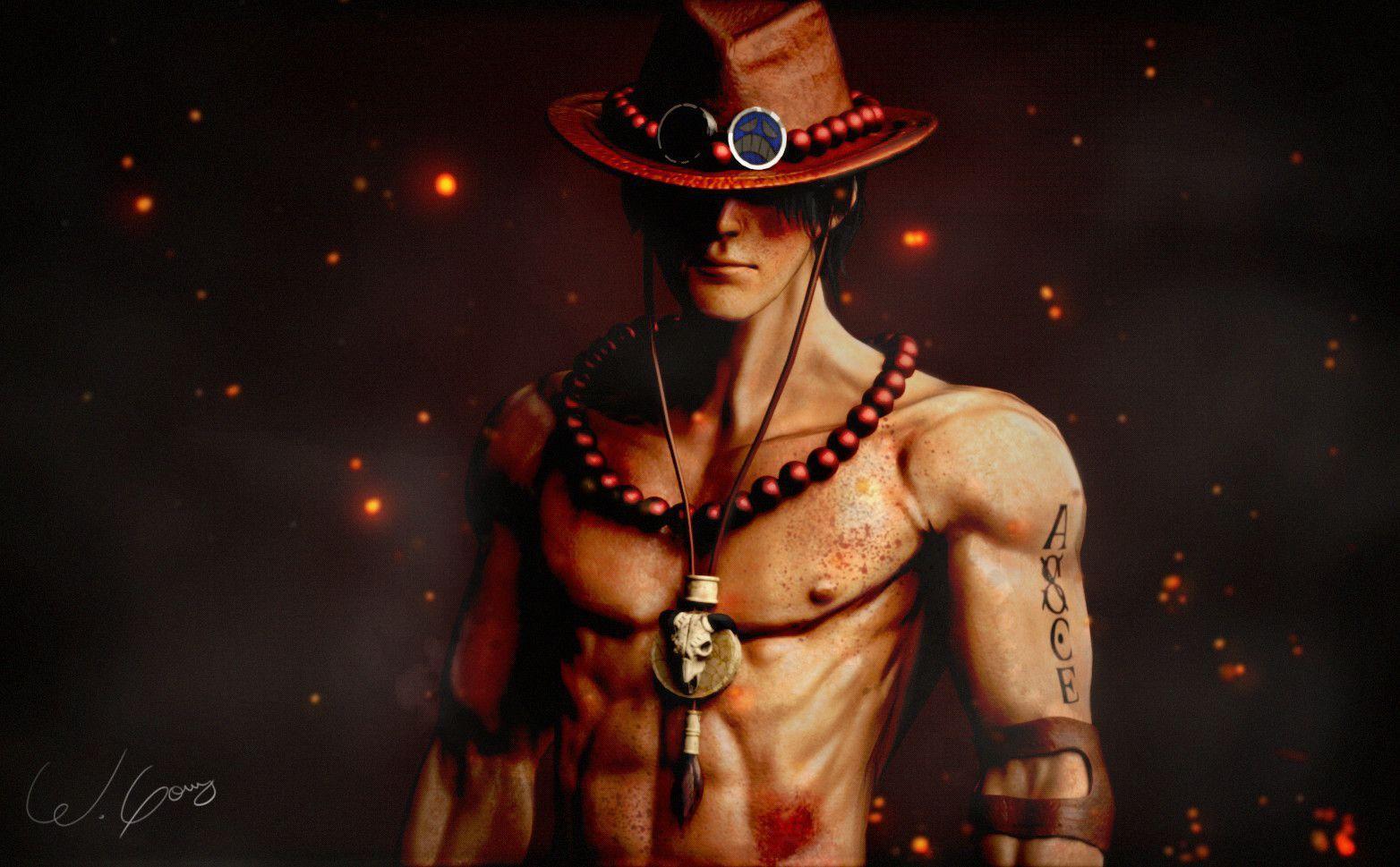 1564x969 Wallpaper One Piece Ace 3D Artstation Portgas D Ace Concept William Gonzalez Wallpaper One Piece 3D Ac. One piece ace, HD anime wallpaper, Ace