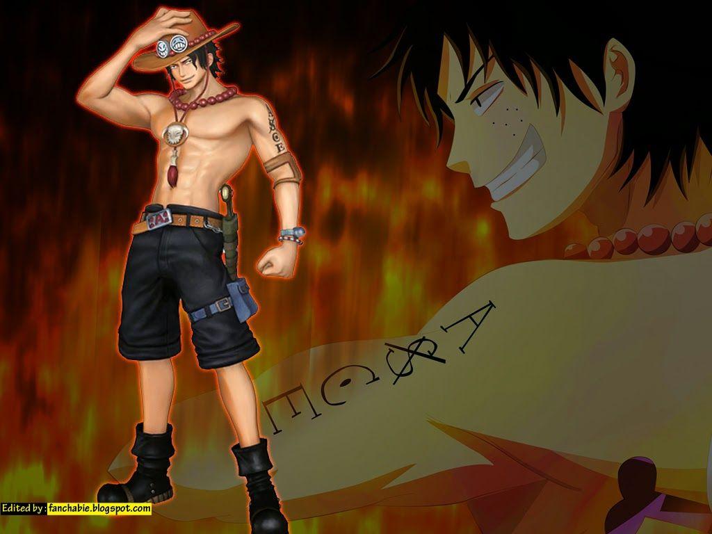 1024x768 One Piece Ace Wallpaper