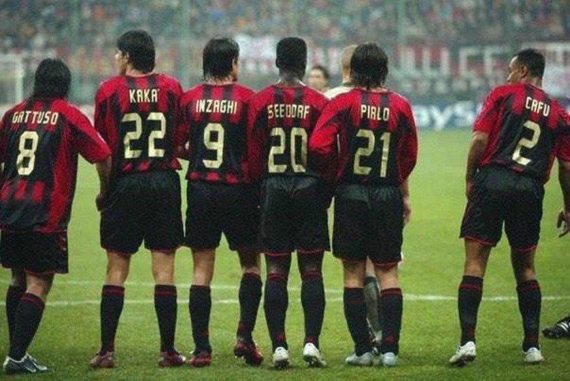1170x783 Gennaro Gattuso, Kaká, Filippo Inzaghi, Clarence Seedorf, Andrea Pirlo & Cafu #gattuso #kaka #inzaghi #andreapirlo #acmilan #calcio #ita. Ac milan, Seedorf, Milan