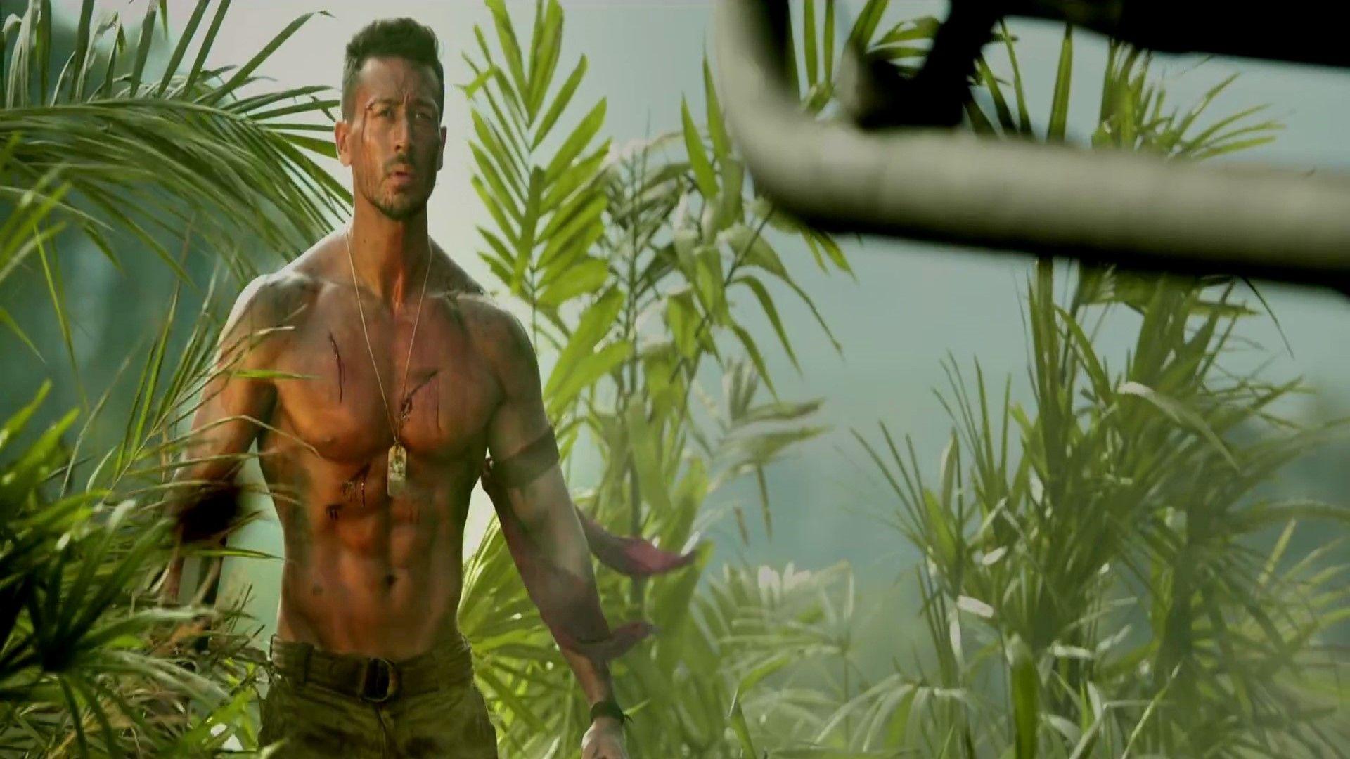1920x1080 Six Pack Abs Body of Tiger Shroff in Baaghi 2 Movie Wallpaper