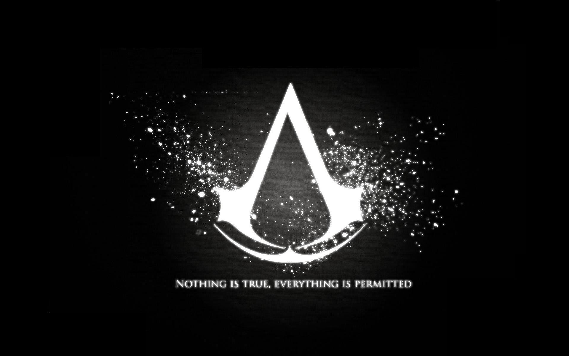 Gray Assassins Creed logo wallpaper  Game wallpapers  54227
