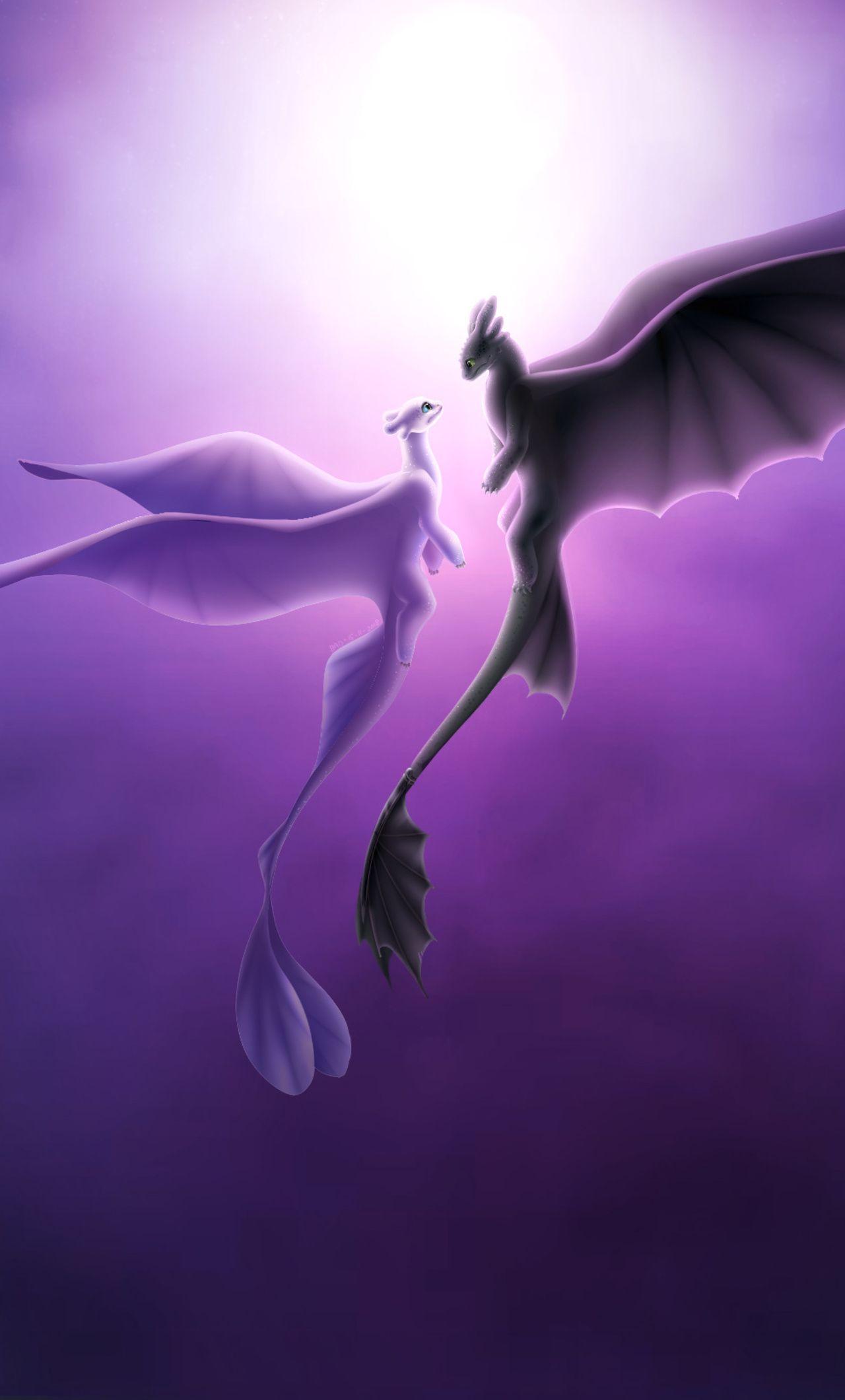 1280x2120 Toothless And Light Fury Romantic Love iPhone HD 4k Wallpaper, Image, Background, Photo and Picture