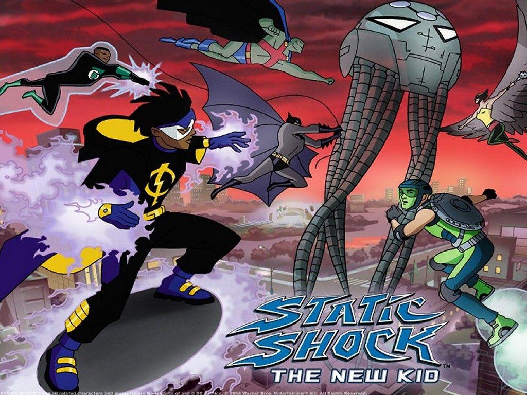 1024x768 My Free Wallpaper Wallpaper : Static Shock and Justice League