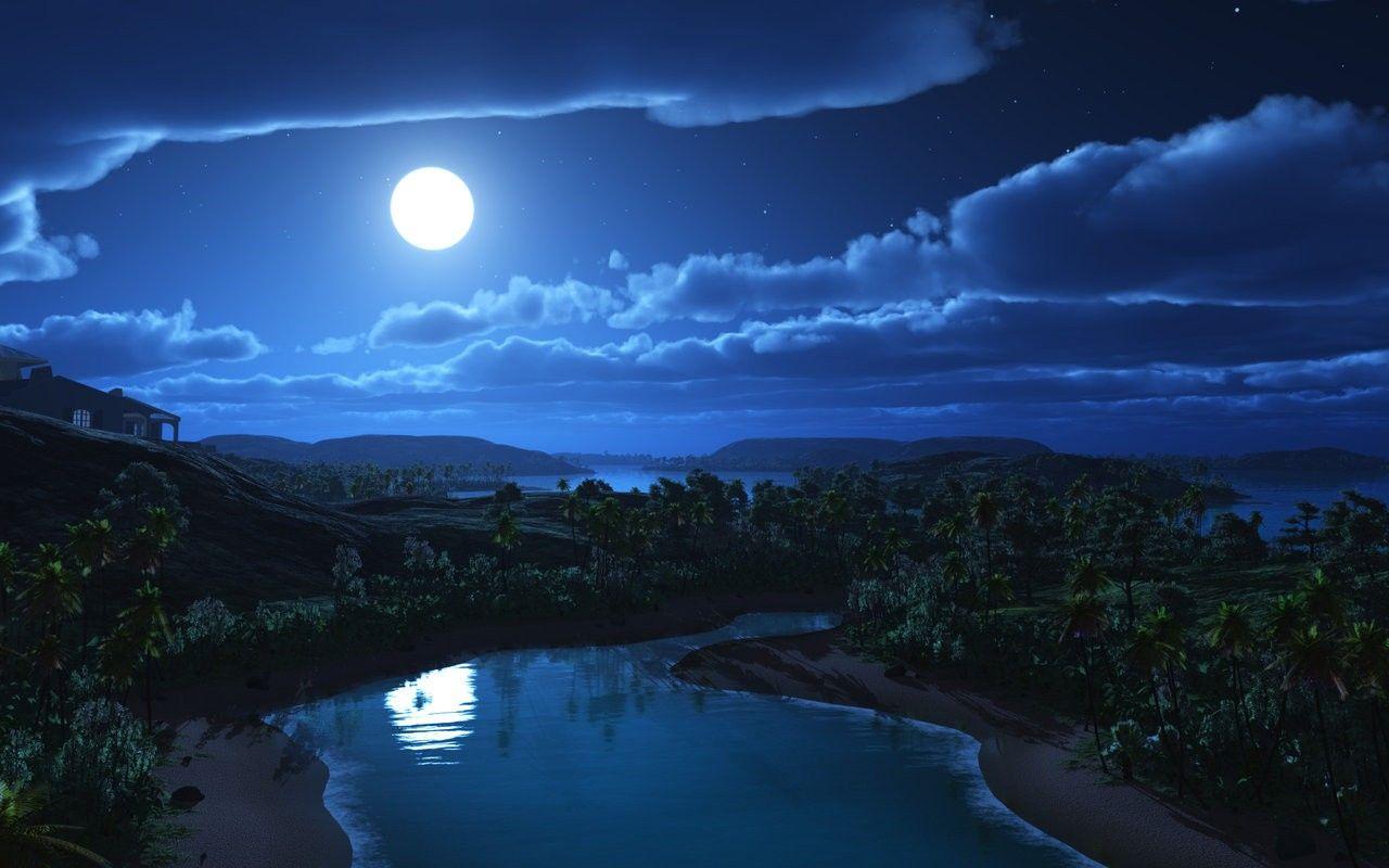 1280x800 Blue Night Sky Wallpaper