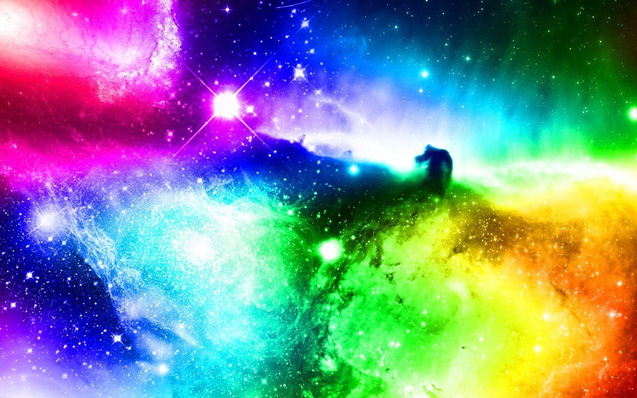 1280x800 Rainbow Galaxy Wallpaper 1280×800