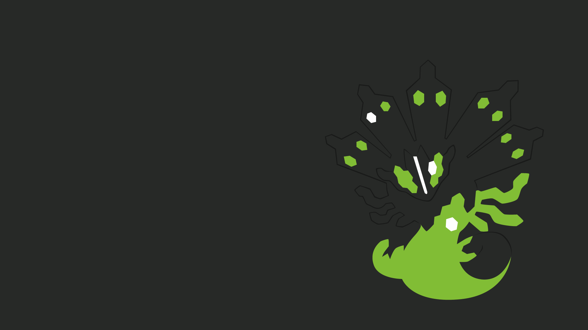 1920x1080 Minimalist Zygarde Wallpaper