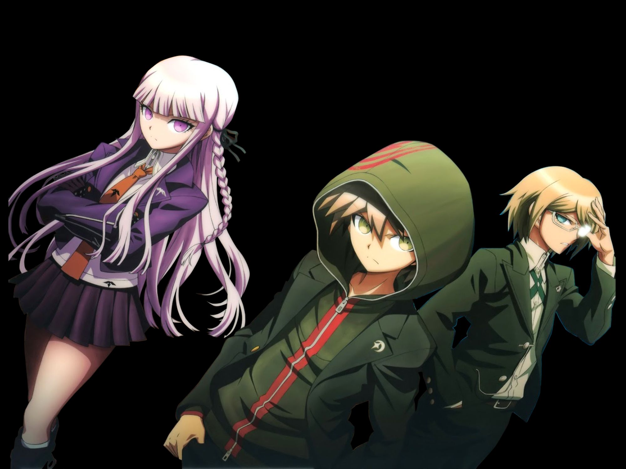 2000x1500 Desktop wallpaper: Byakuya Togami, Anime, Danganronpa, Kyōko Kirigiri, Makoto Naegi 4K free download for PC. 375024