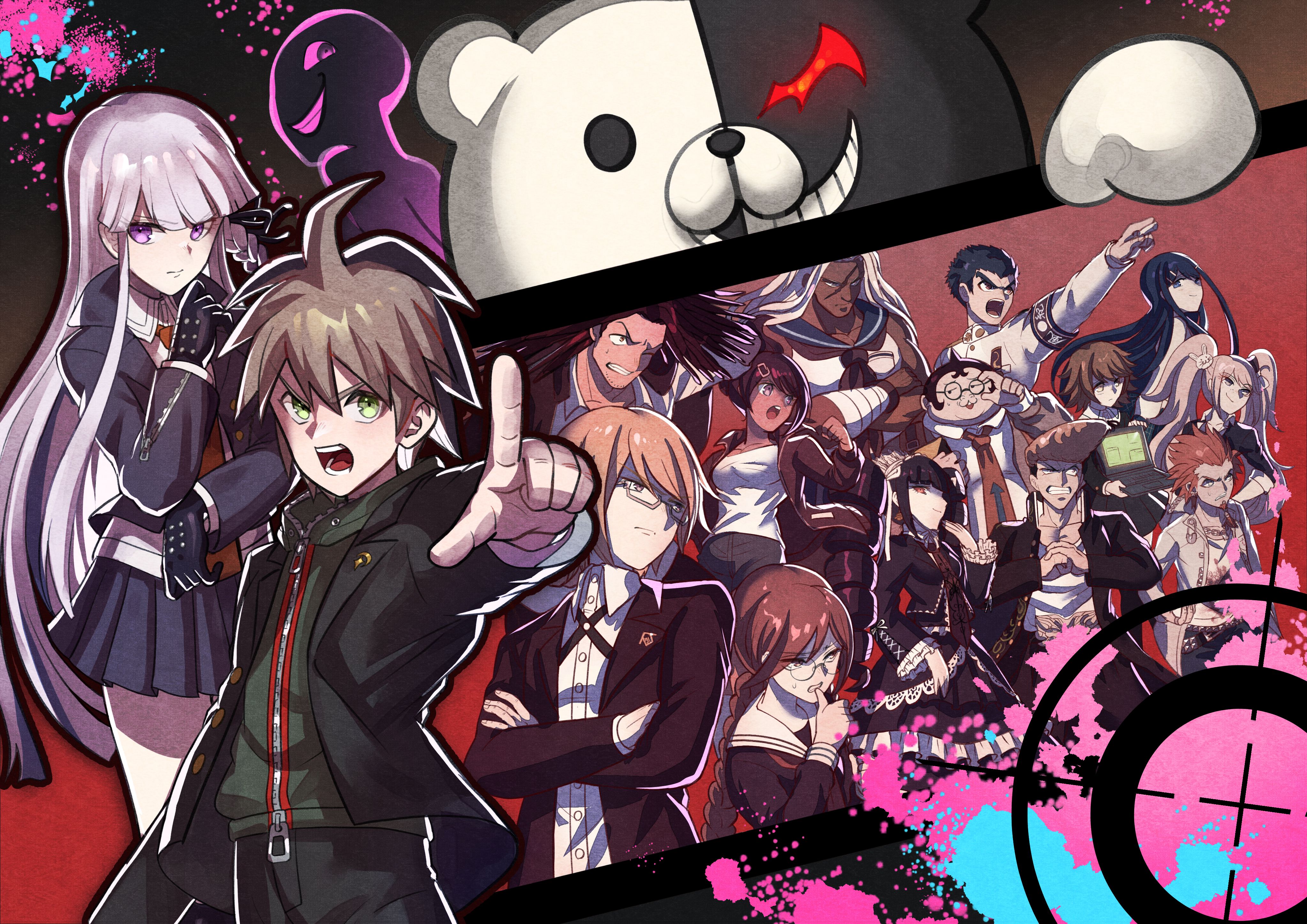 4093x2894 Phone wallpaper: Anime, Danganronpa, Byakuya Togami, Flower, Genocide Jack, Scissors, Tōko Fukawa 458110