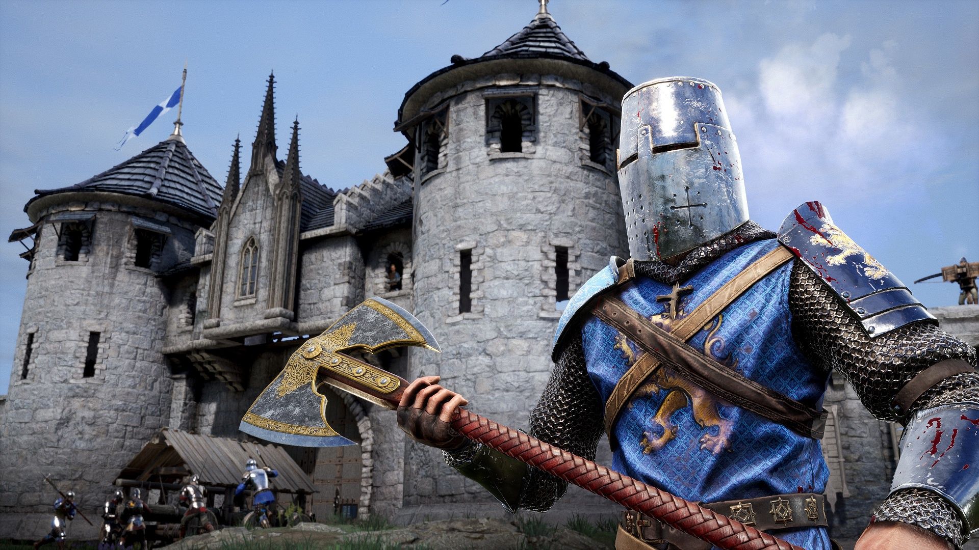 1920x1080 Wallpaper the city, weapons, armor, helmet, knight, Chivalry 2 for mobile and desktop, section игры, resolution 1920x1080