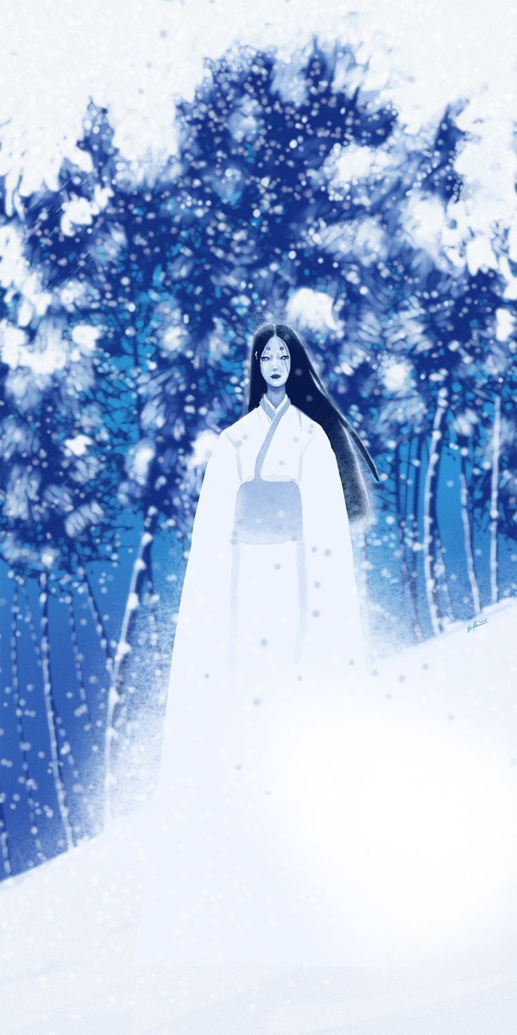 736x1472 Snow Woman Onna Poster