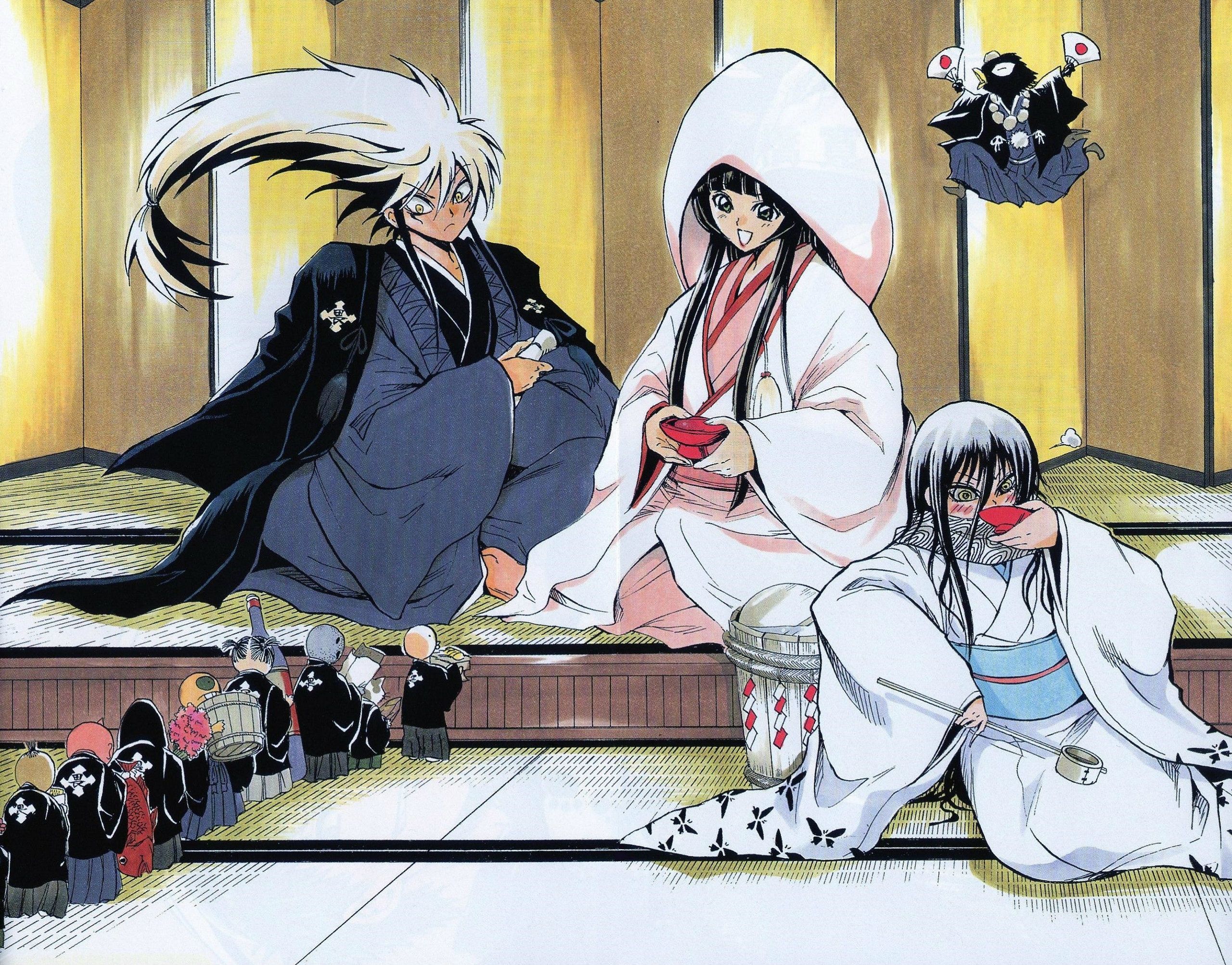 2560x2005 Wallpaper gift, Japanese clothing, wedding, the ceremony, turn, Nurarihyon No Mago Online, Nurarihyon No Mago, youkai for mobile and desktop, section сёнэн, resolution 2560x2005