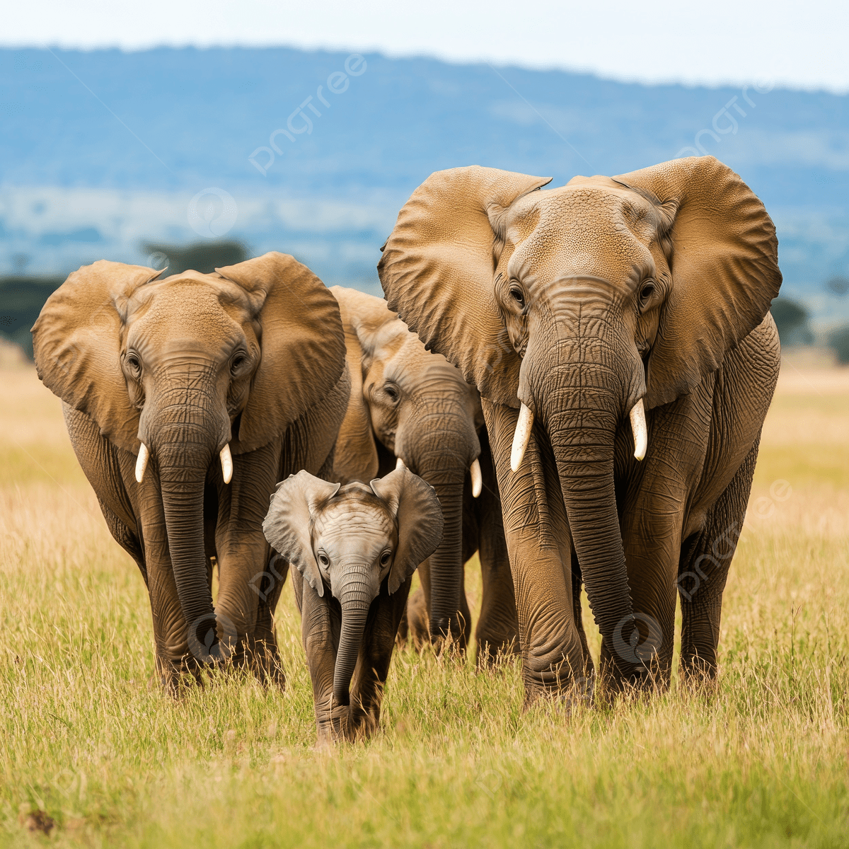 1200x1200 Herd Family Picture A Herd Of Elephants Standing Together In Grass Land Forest, Elephants, Herd, Grass Background Image And Wallpaper For Free Download